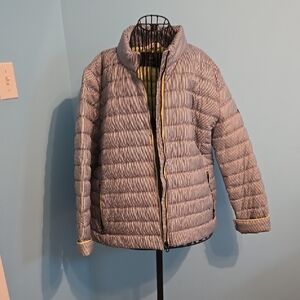 Women's Black and white houndstooth Puffer Jacket